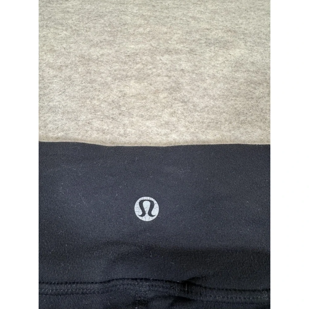 Lululemon Leggings‎ Womens 4 Black Mid Rise Ankle Ruffle Yoga Athletic Gym Pants